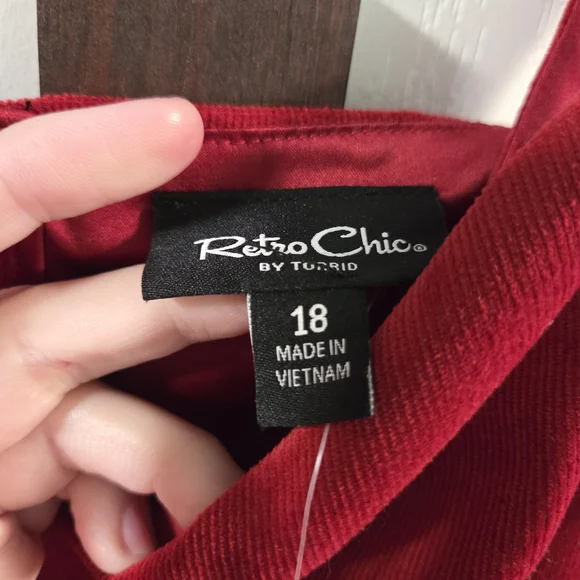 NWT Torrid Retro Chic Knee-Length Corduroy Dress- Size 18 - Picture 7 of 10